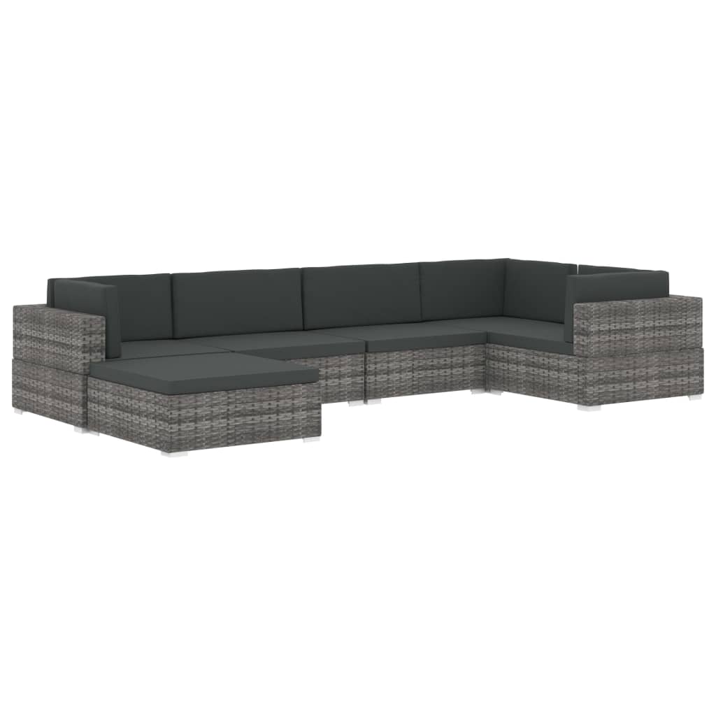 1 db fekete polyrattan moduláris sarokfotel párnákkal 1 db fekete polyrattan moduláris sarokfotel párnákkal