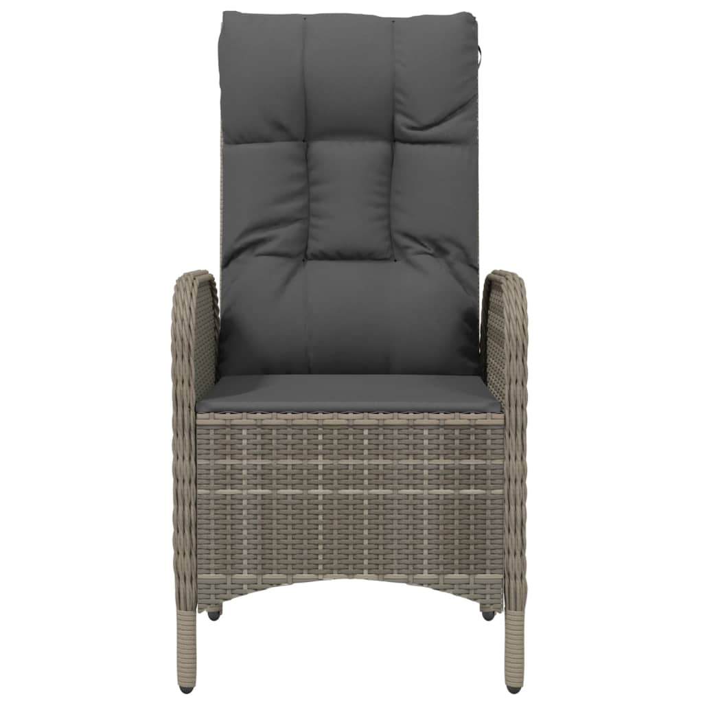 2 db szürke polyrattan kültéri szék