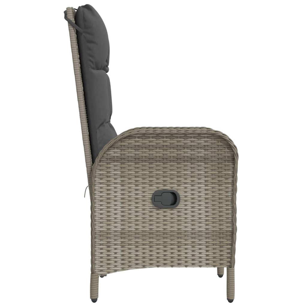 2 db szürke polyrattan kültéri szék