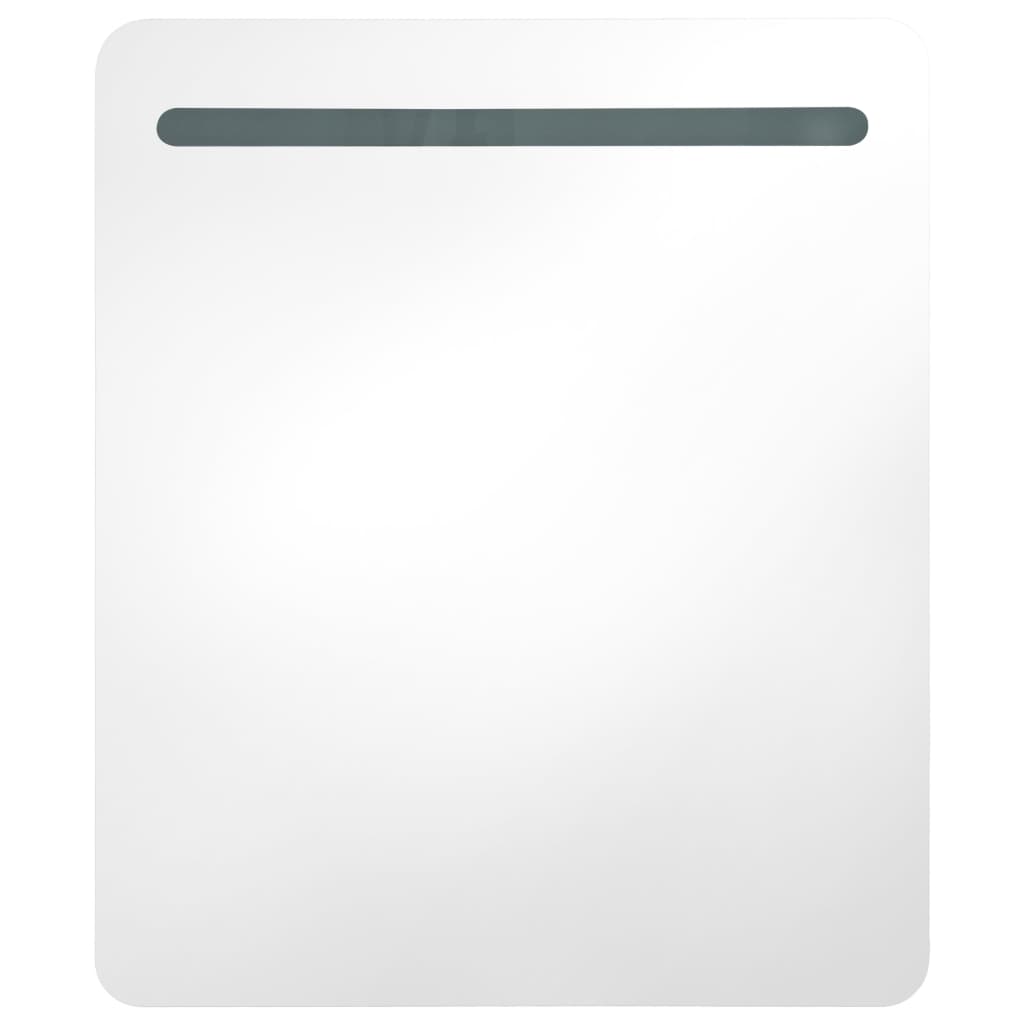 Tükrös fürdőszobaszekrény led világítással 68 x 9 x 80 cm