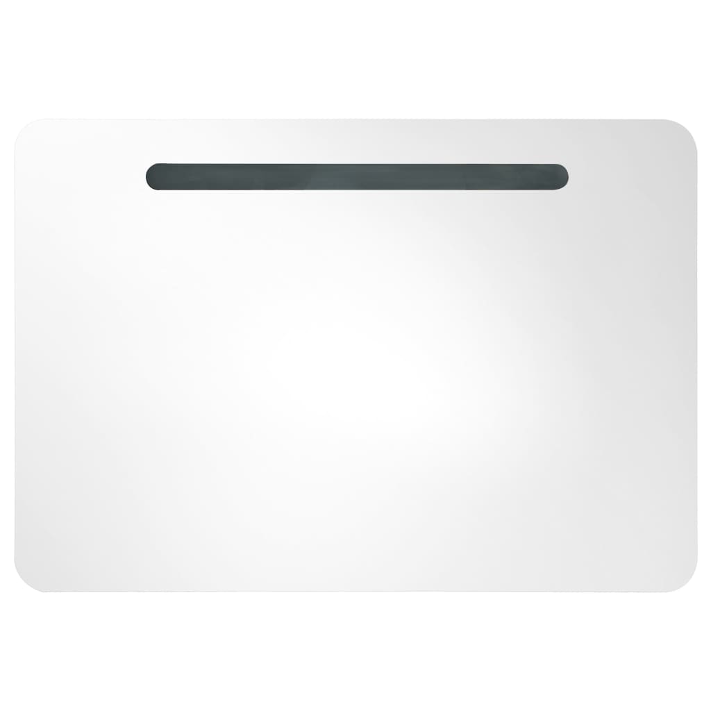 Tükrös fürdőszobaszekrény led világítással 70 x 9,5 x 55 cm