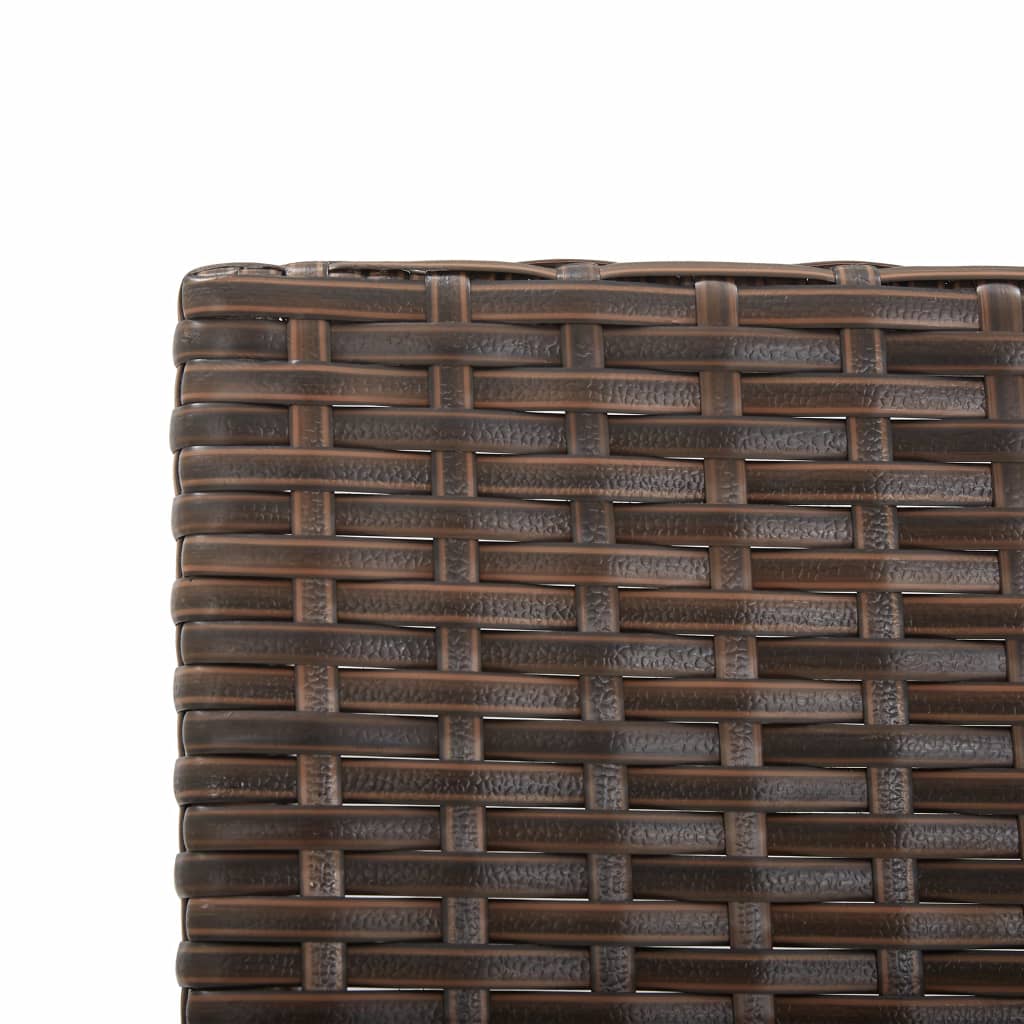 Barna polyrattan kerti pad párnákkal 176 cm Barna polyrattan kerti pad párnákkal 176 cm