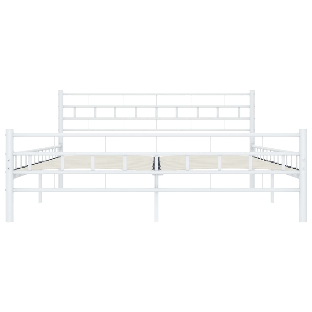 Fehér fém ágykeret 160 x 200 cm