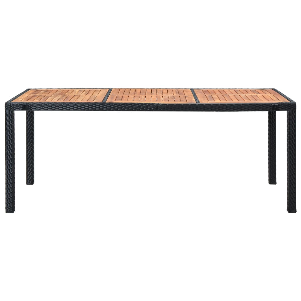 9 részes fekete polyrattan kültéri étkezőszett párnákkal 9 részes fekete polyrattan kültéri étkezőszett párnákkal