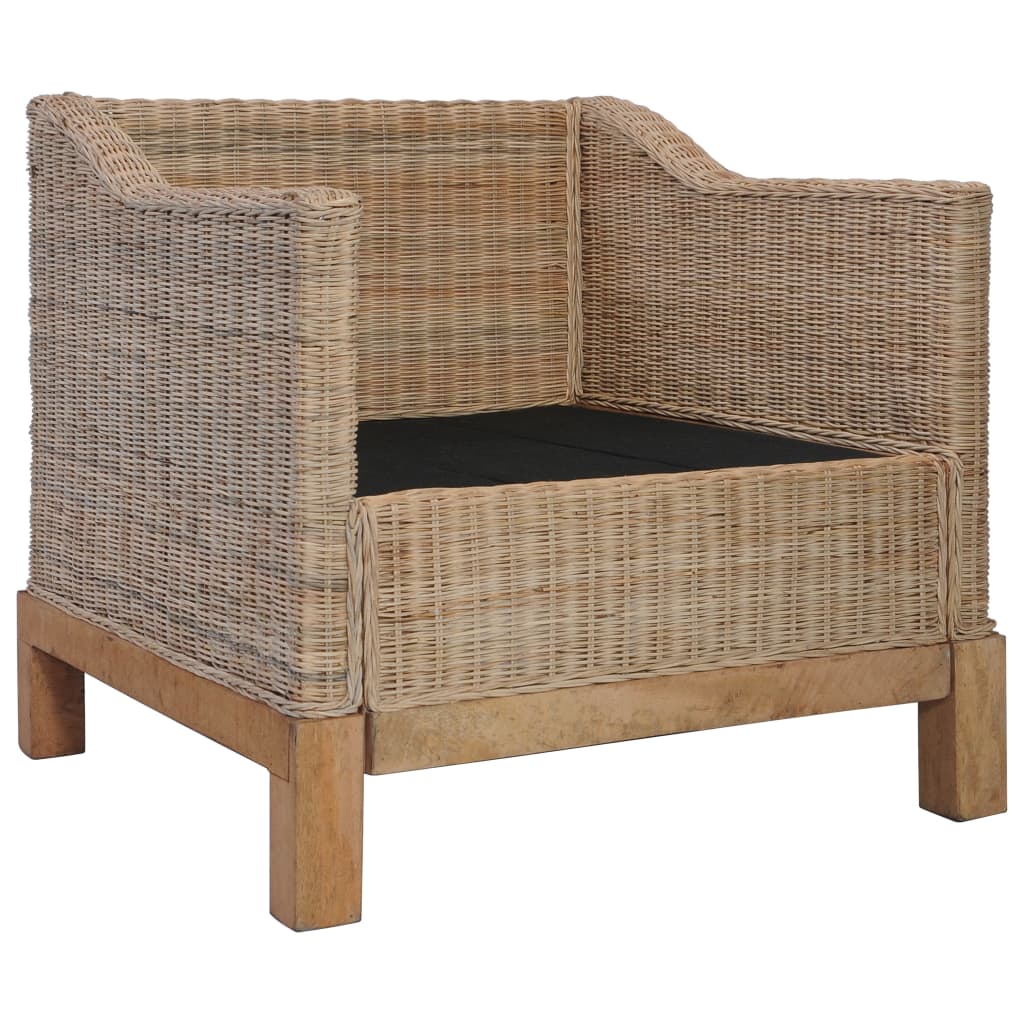 2-részes természetes rattan kanapészett párnákkal 2-részes természetes rattan kanapészett párnákkal
