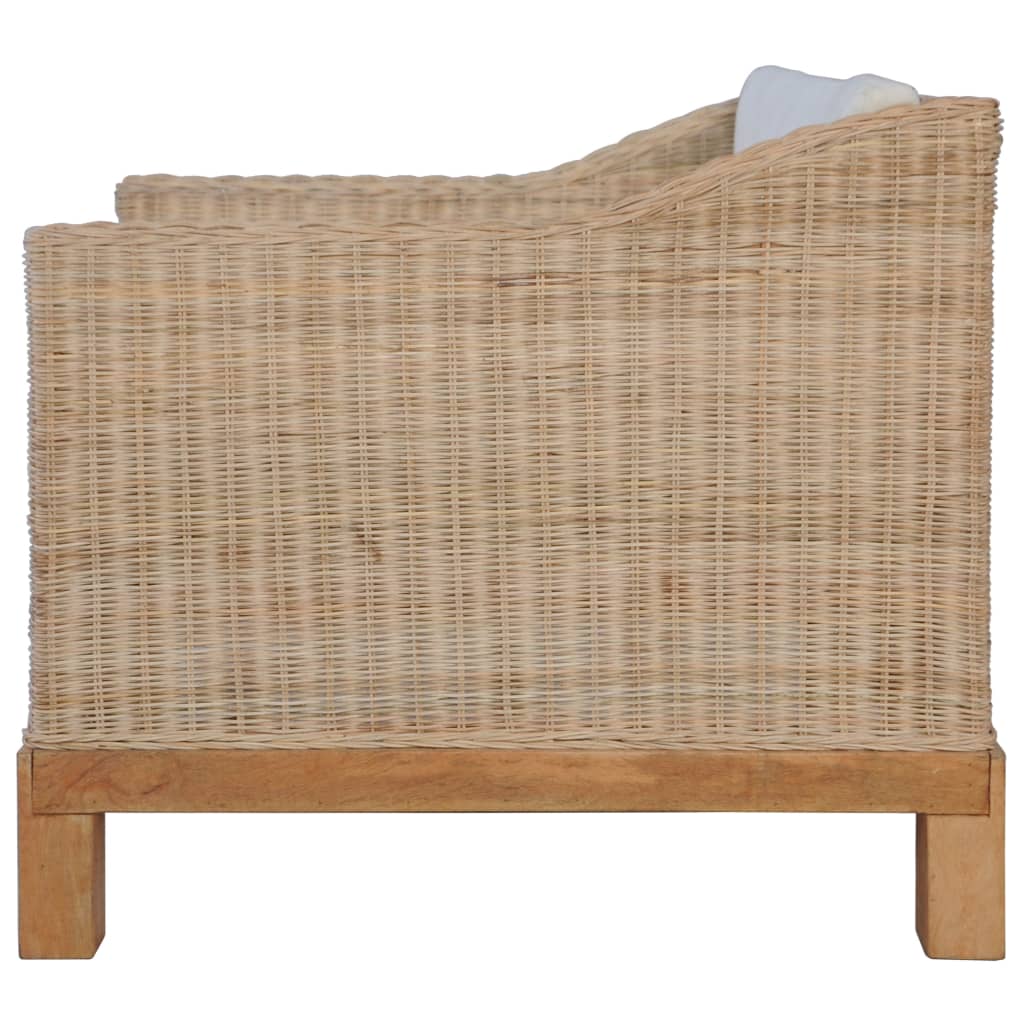 2-részes természetes rattan kanapészett párnákkal 2-részes természetes rattan kanapészett párnákkal