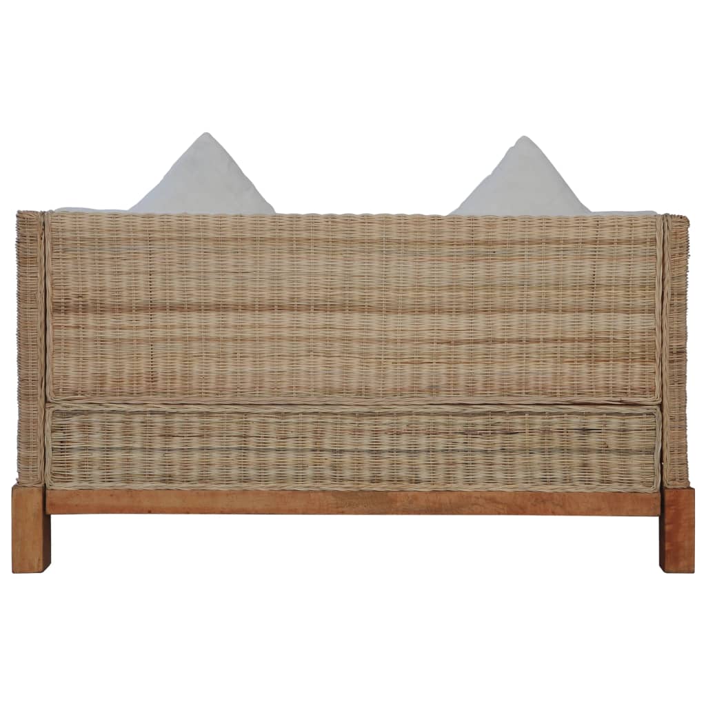 2-részes természetes rattan kanapészett párnákkal 2-részes természetes rattan kanapészett párnákkal