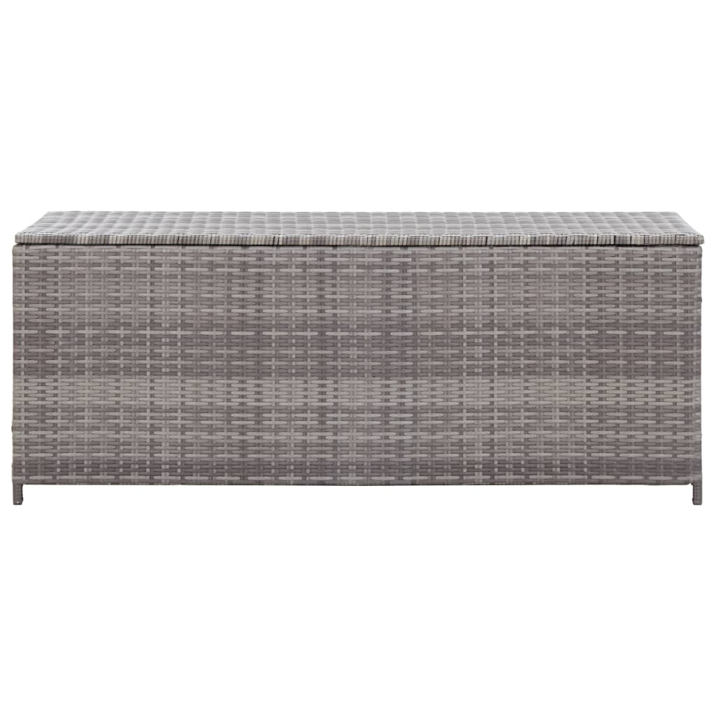 Szürke polyrattan kerti tárolóláda 120 x 50 x 60 cm Szürke polyrattan kerti tárolóláda 120 x 50 x 60 cm