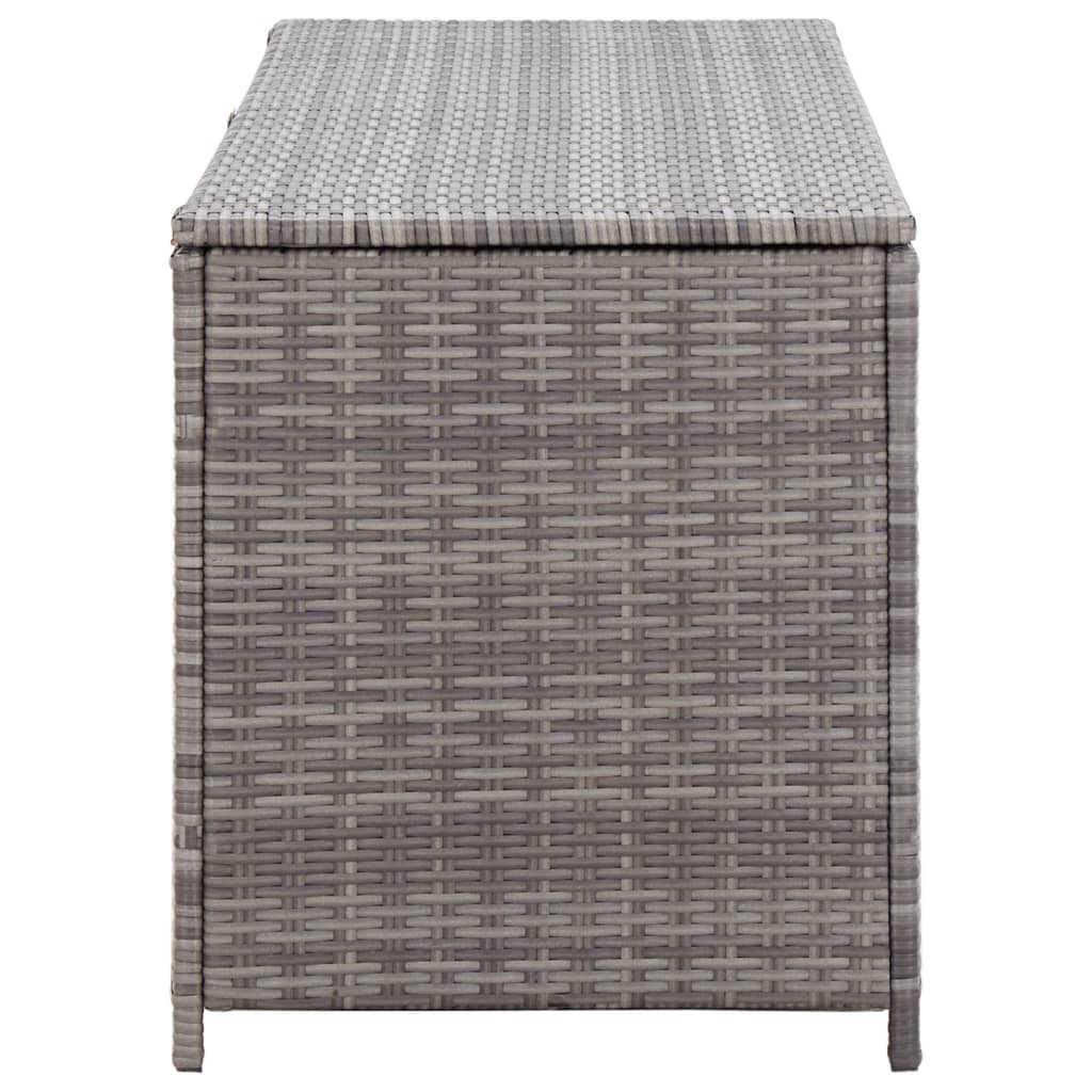 Szürke polyrattan kerti tárolóláda 120 x 50 x 60 cm Szürke polyrattan kerti tárolóláda 120 x 50 x 60 cm