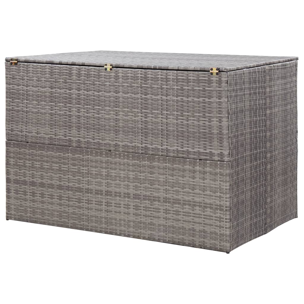 Szürke polyrattan kerti tárolóláda 150 x 100 x 100 cm Szürke polyrattan kerti tárolóláda 150 x 100 x 100 cm