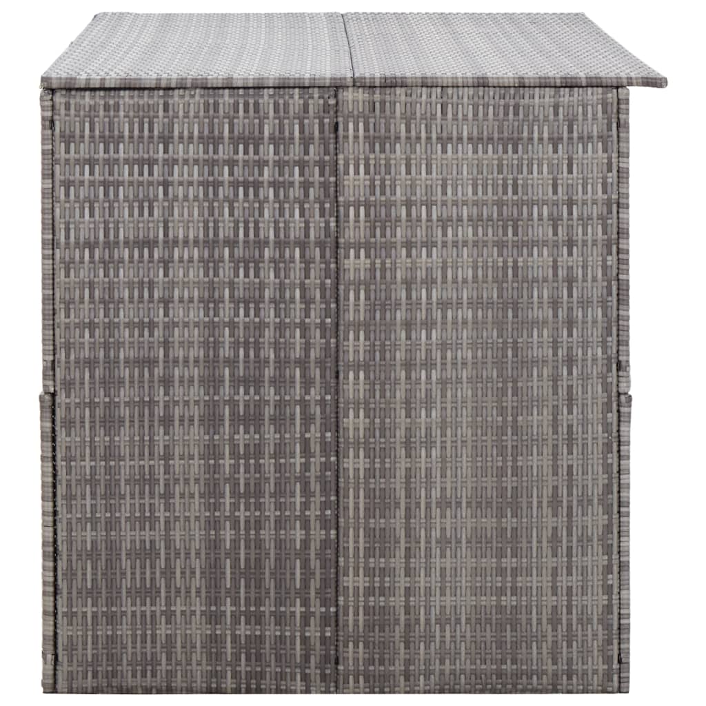 Szürke polyrattan kerti tárolóláda 150 x 100 x 100 cm Szürke polyrattan kerti tárolóláda 150 x 100 x 100 cm