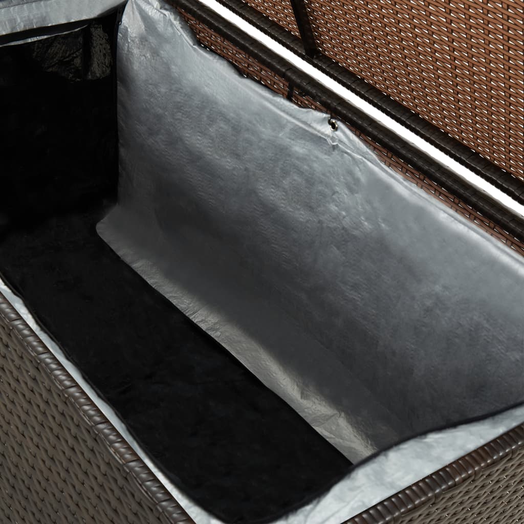Barna kerti polyrattan tárolóláda 100 x 50 x 50 cm Barna kerti polyrattan tárolóláda 100 x 50 x 50 cm