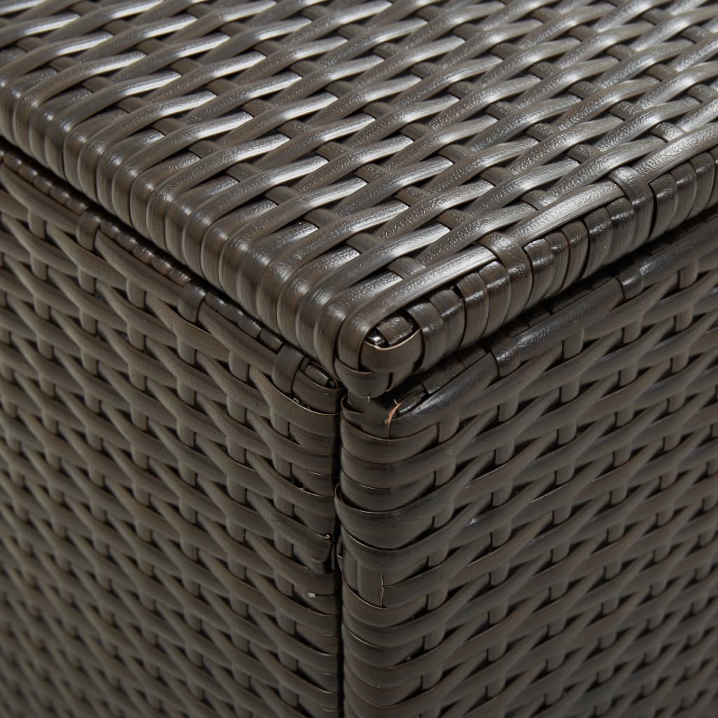 Barna kerti polyrattan tárolóláda 100 x 50 x 50 cm Barna kerti polyrattan tárolóláda 100 x 50 x 50 cm