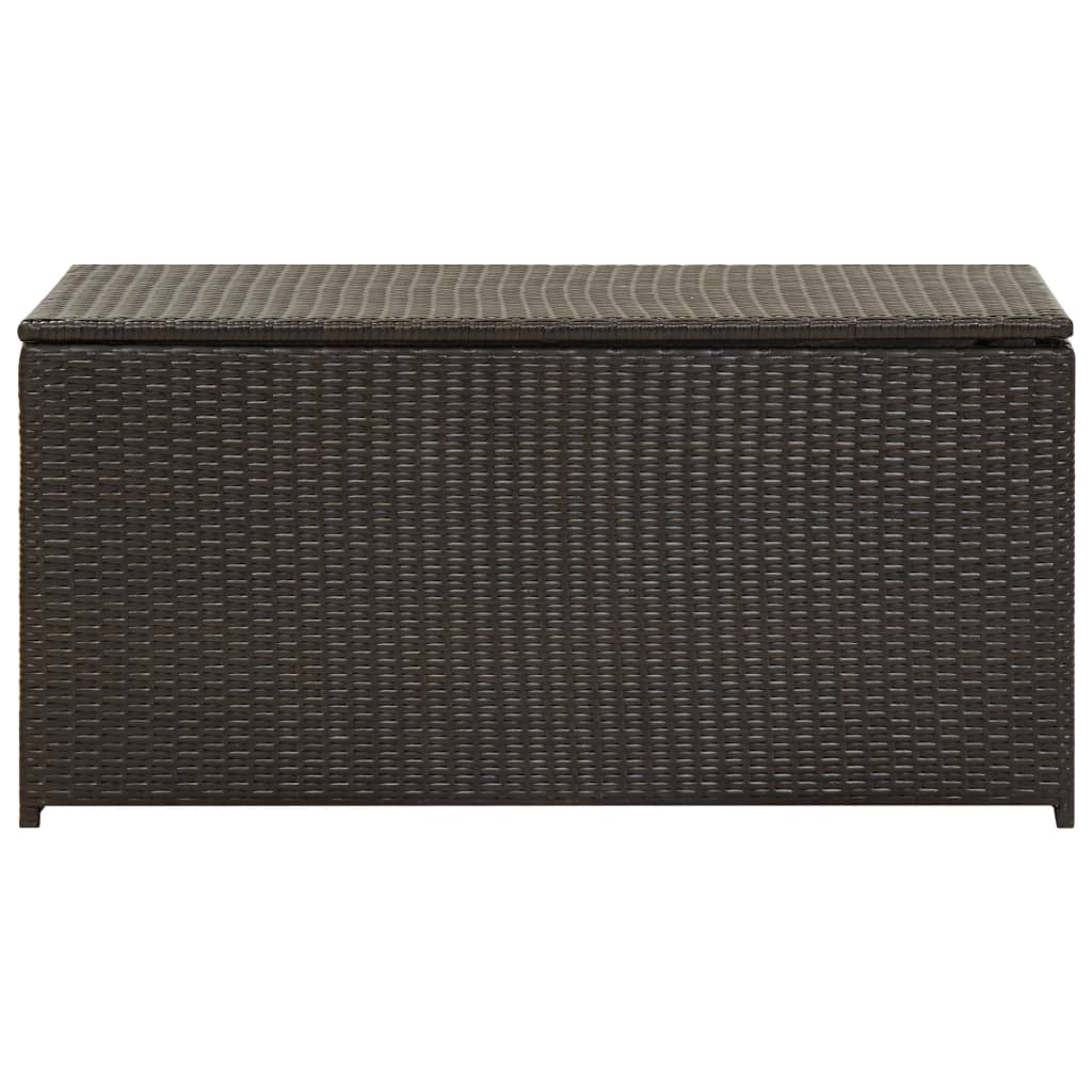 Barna kerti polyrattan tárolóláda 100 x 50 x 50 cm Barna kerti polyrattan tárolóláda 100 x 50 x 50 cm