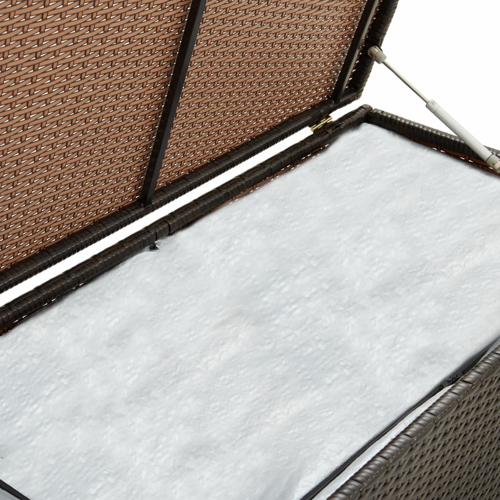 Barna kerti polyrattan tárolóláda 100 x 50 x 50 cm Barna kerti polyrattan tárolóláda 100 x 50 x 50 cm
