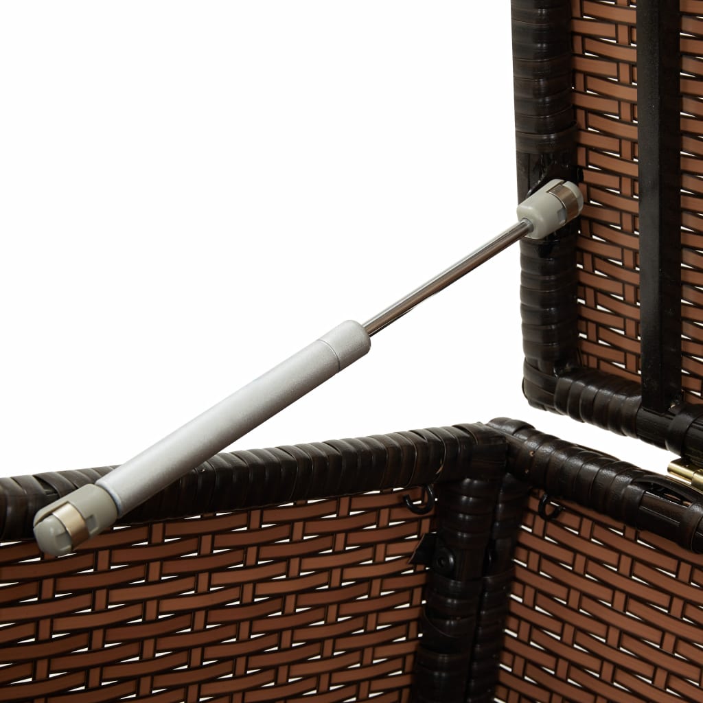 Barna kerti polyrattan tárolóláda 100 x 50 x 50 cm Barna kerti polyrattan tárolóláda 100 x 50 x 50 cm