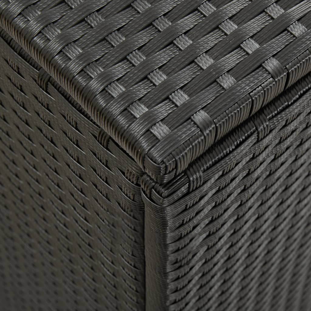 Fekete kerti polyrattan tárolóláda 200 x 50 x 60 cm Fekete kerti polyrattan tárolóláda 200 x 50 x 60 cm
