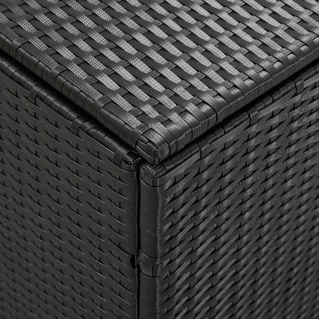 Fekete polyrattan kerti tárolóláda 180 x 90 x 75 cm Fekete polyrattan kerti tárolóláda 180 x 90 x 75 cm