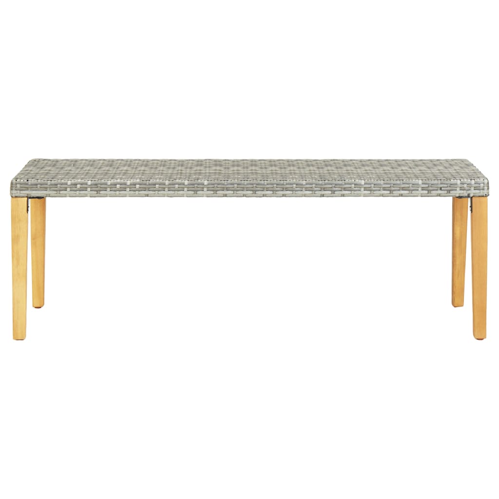 Szürke polyrattan kerti pad 80 cm