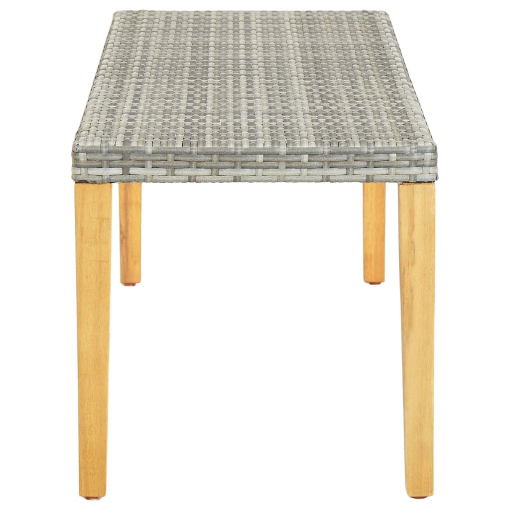 Szürke polyrattan kerti pad 80 cm