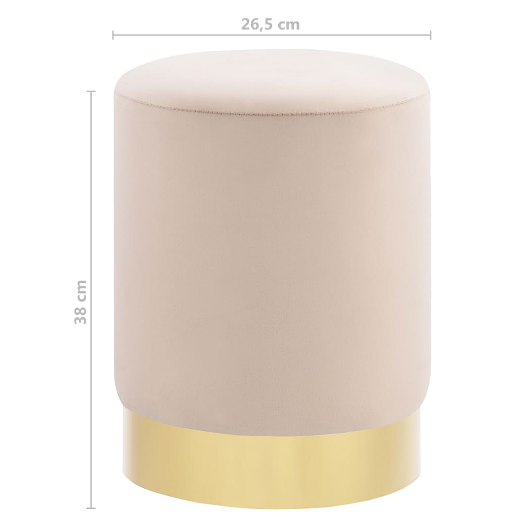 Barack- és aranyszínű bársony ülőke