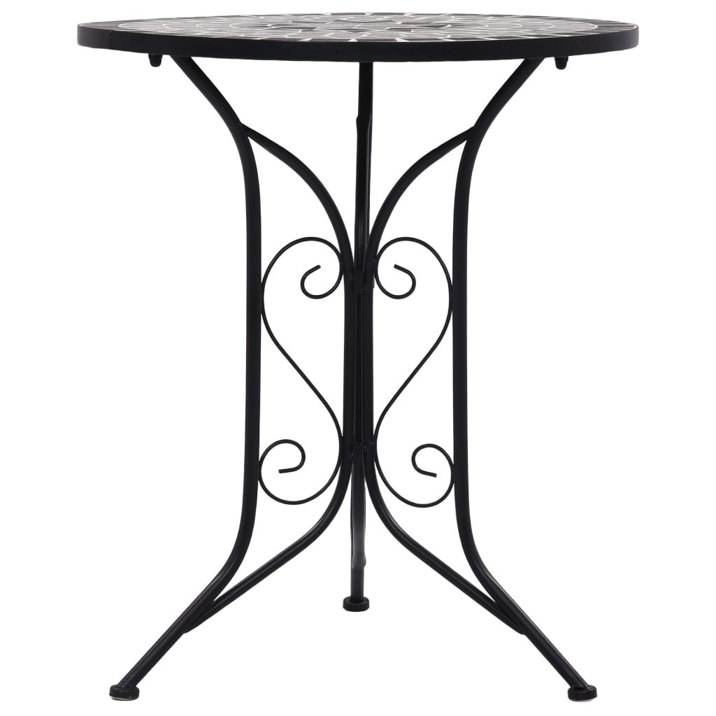 Szürke kerámia mozaikos bisztróasztal 61 cm