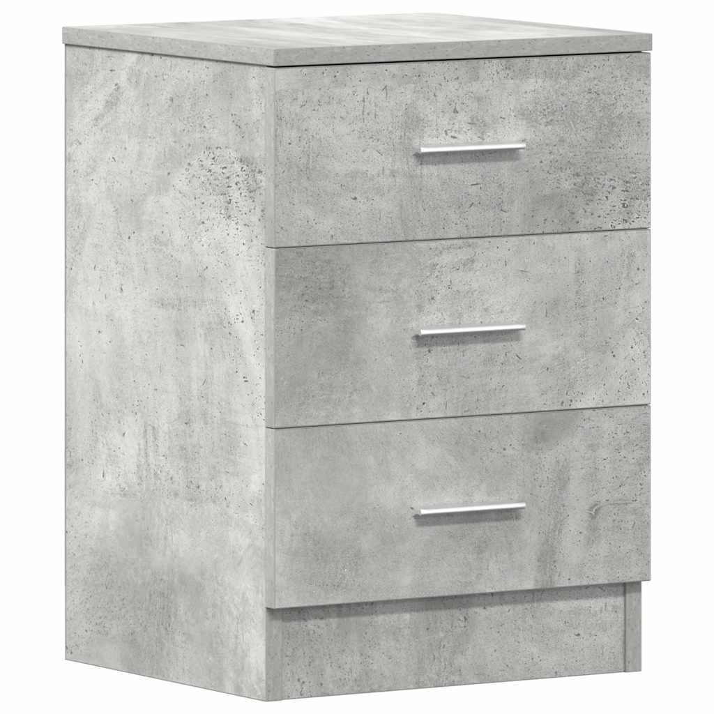 2 db betonszürke szerelt fa éjjeliszekrény 38 x 35 x 56 cm