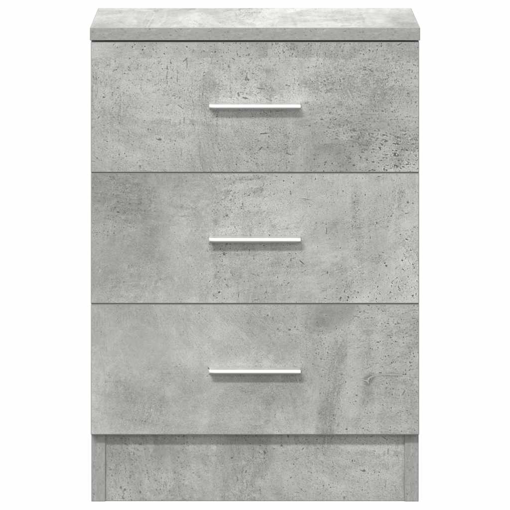 2 db betonszürke szerelt fa éjjeliszekrény 38 x 35 x 56 cm