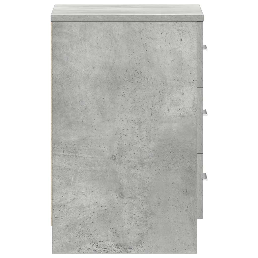 2 db betonszürke szerelt fa éjjeliszekrény 38 x 35 x 56 cm