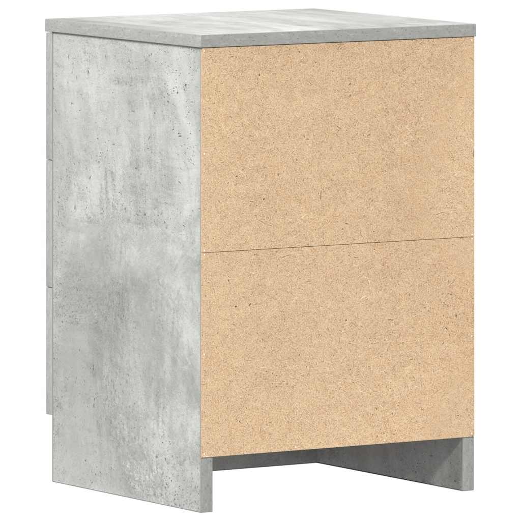 2 db betonszürke szerelt fa éjjeliszekrény 38 x 35 x 56 cm