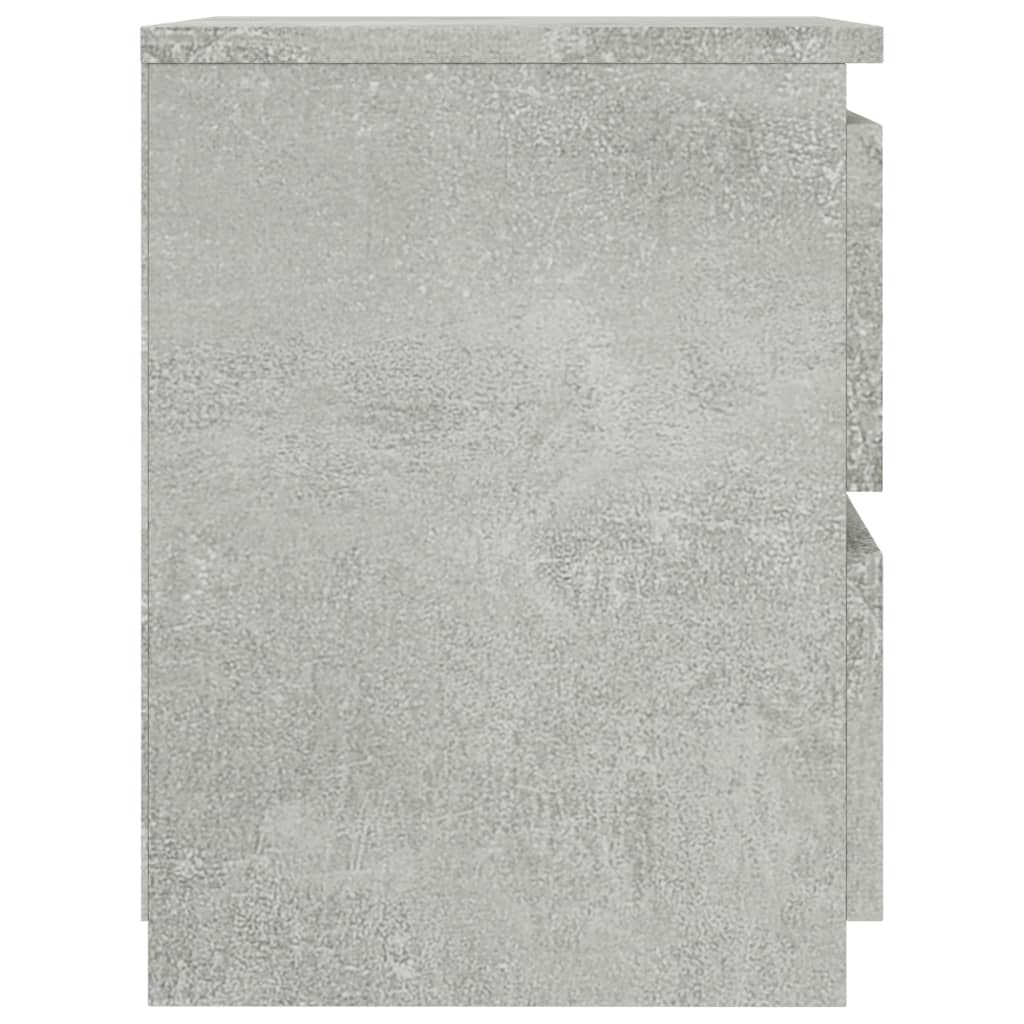 2 db betonszürke szerelt fa éjjeliszekrény 30 x 30 x 40 cm