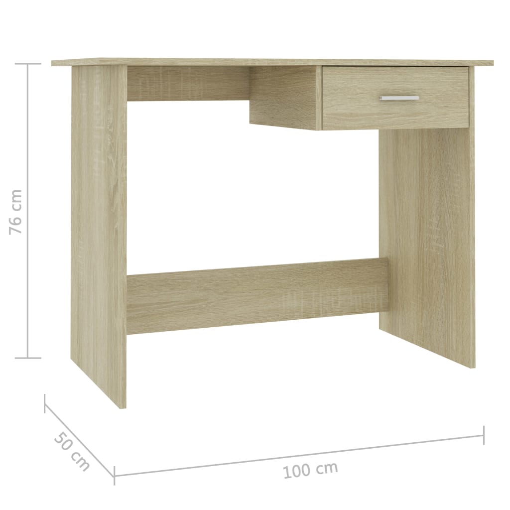 Sonomatölgy színű forgácslap íróasztal 100 x 50 x 76 cm Sonomatölgy színű forgácslap íróasztal 100 x 50 x 76 cm