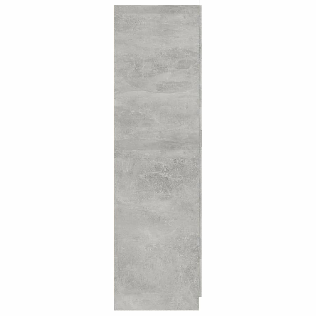 Betonszürke forgácslap ruhásszekrény 80 x 52 x 180 cm
