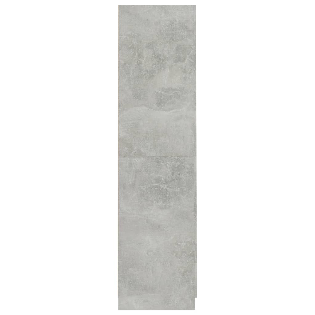 Betonszürke forgácslap ruhásszekrény 90 x 52 x 200 cm