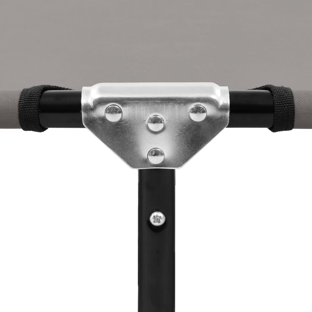 Szürke összecsukható acél napozóágy