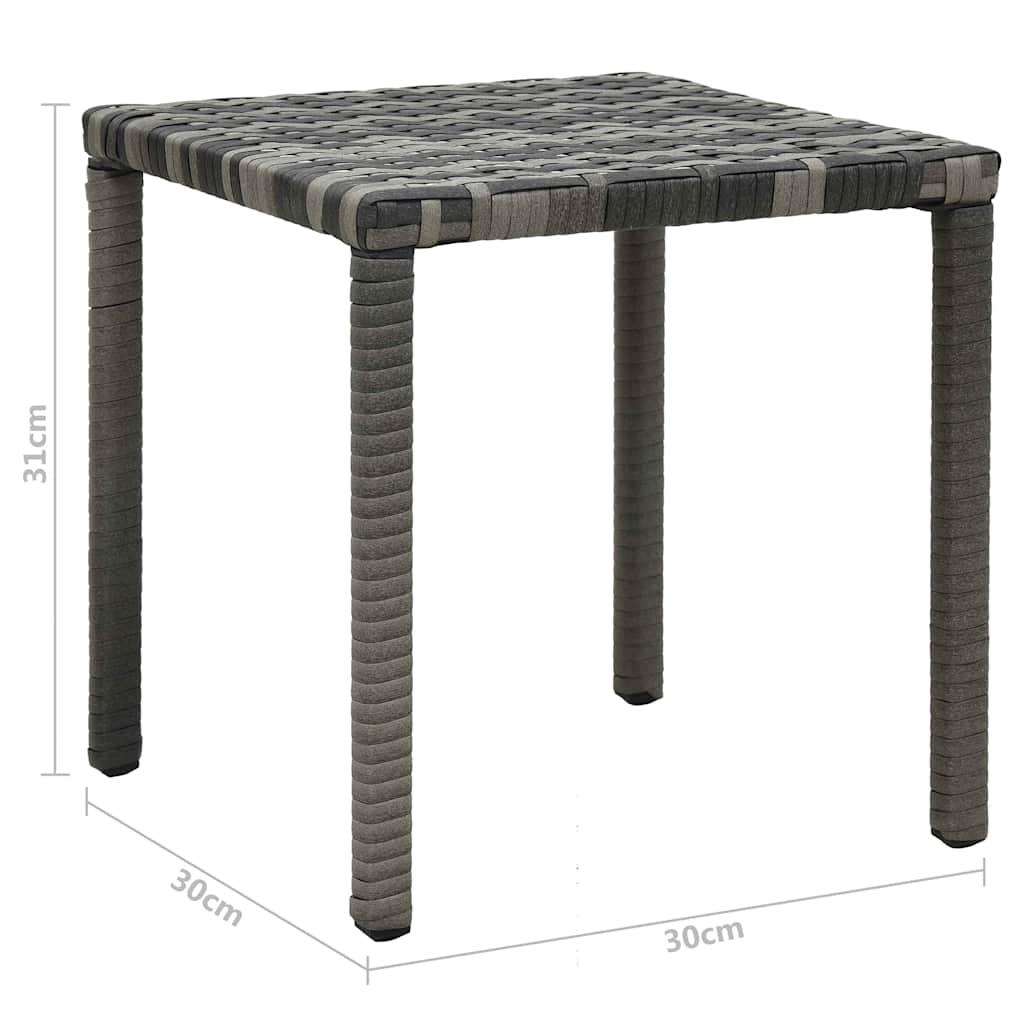 Napozóágyak asztallal polyrattan antracit