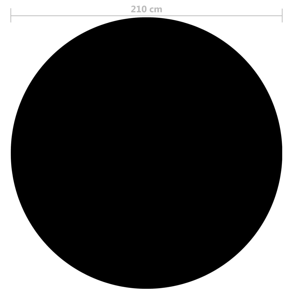 Fekete polietilén medencetakaró 210 cm