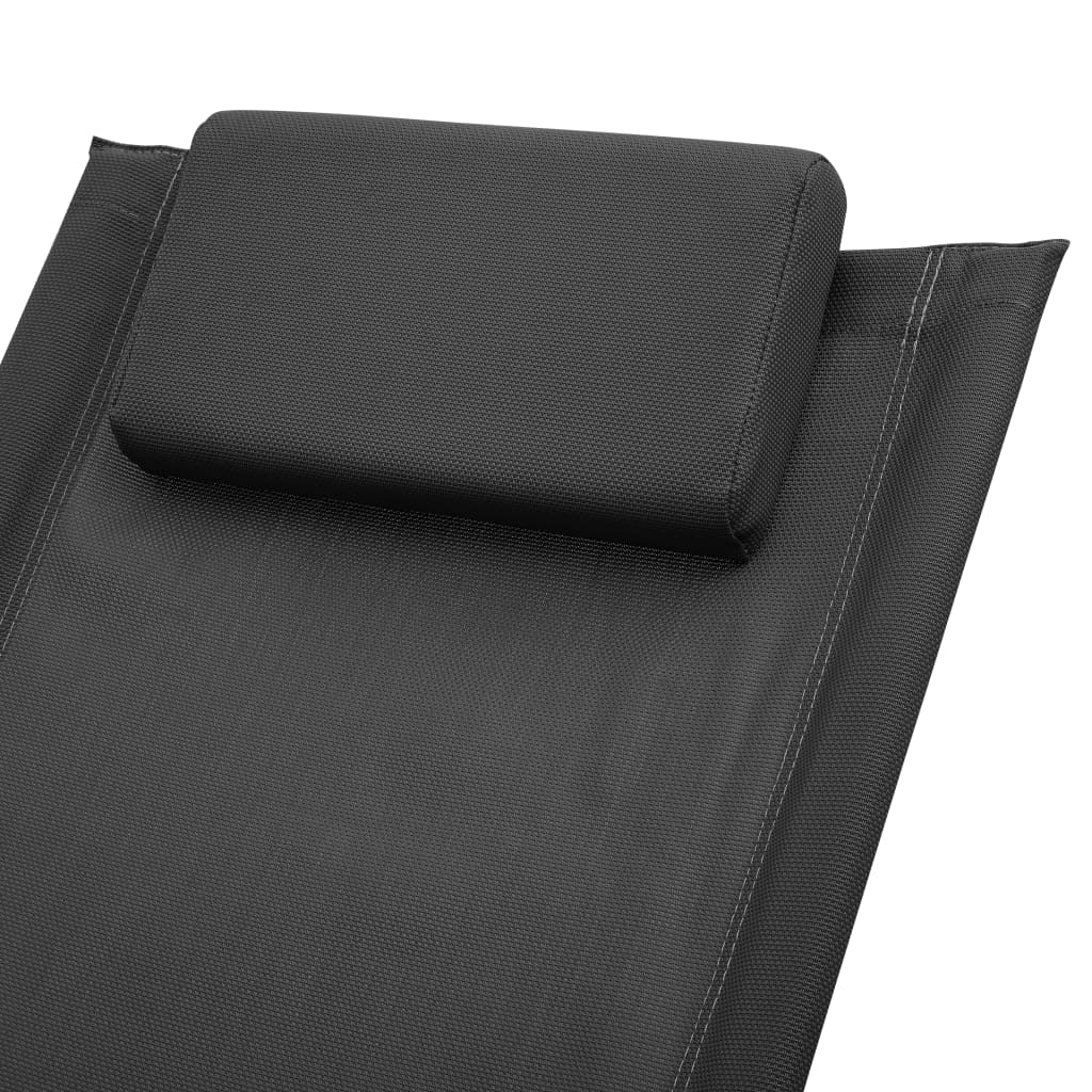 Fekete acél gyerek napozóágy