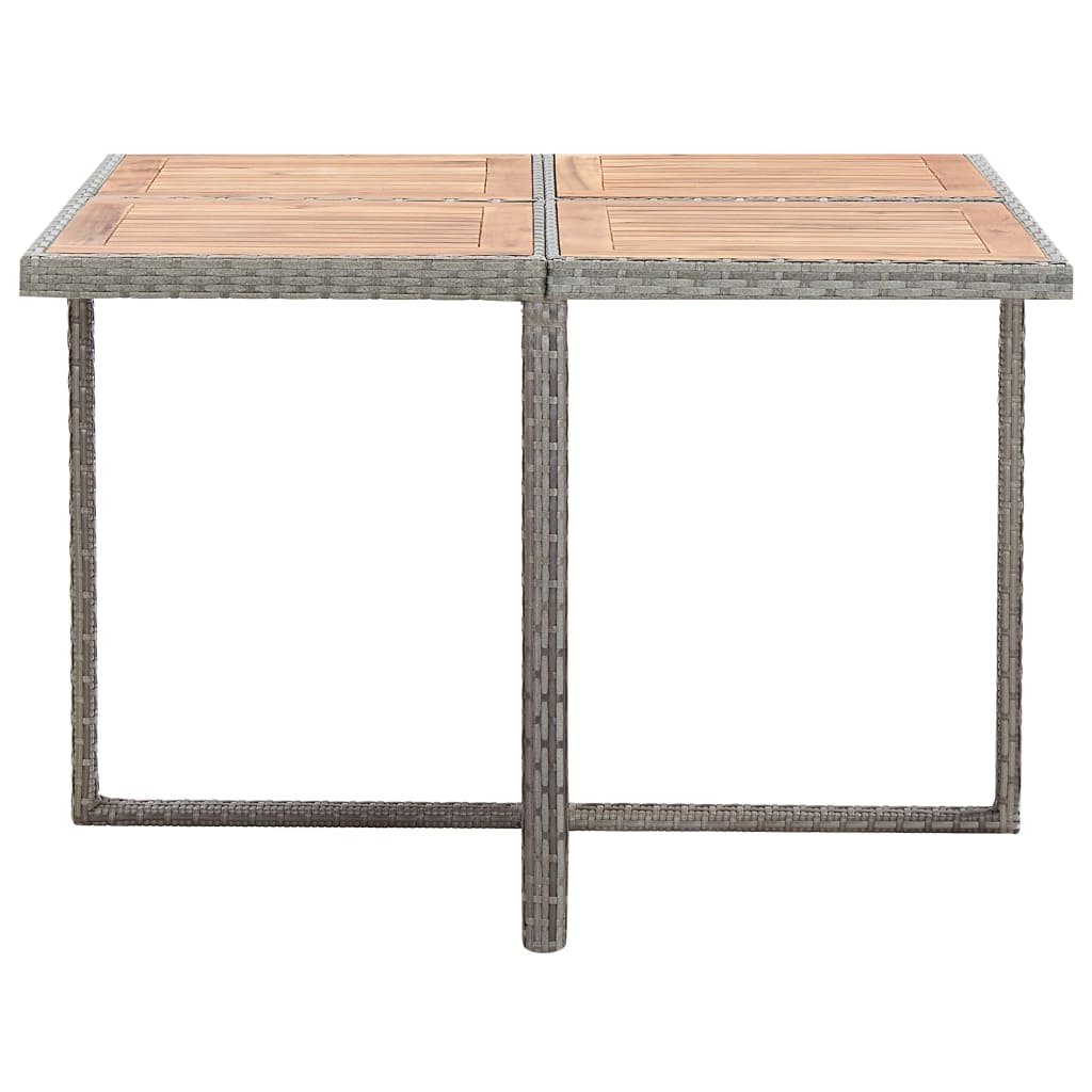 9 részes antracitszürke polyrattan étkezőszett párnákkal