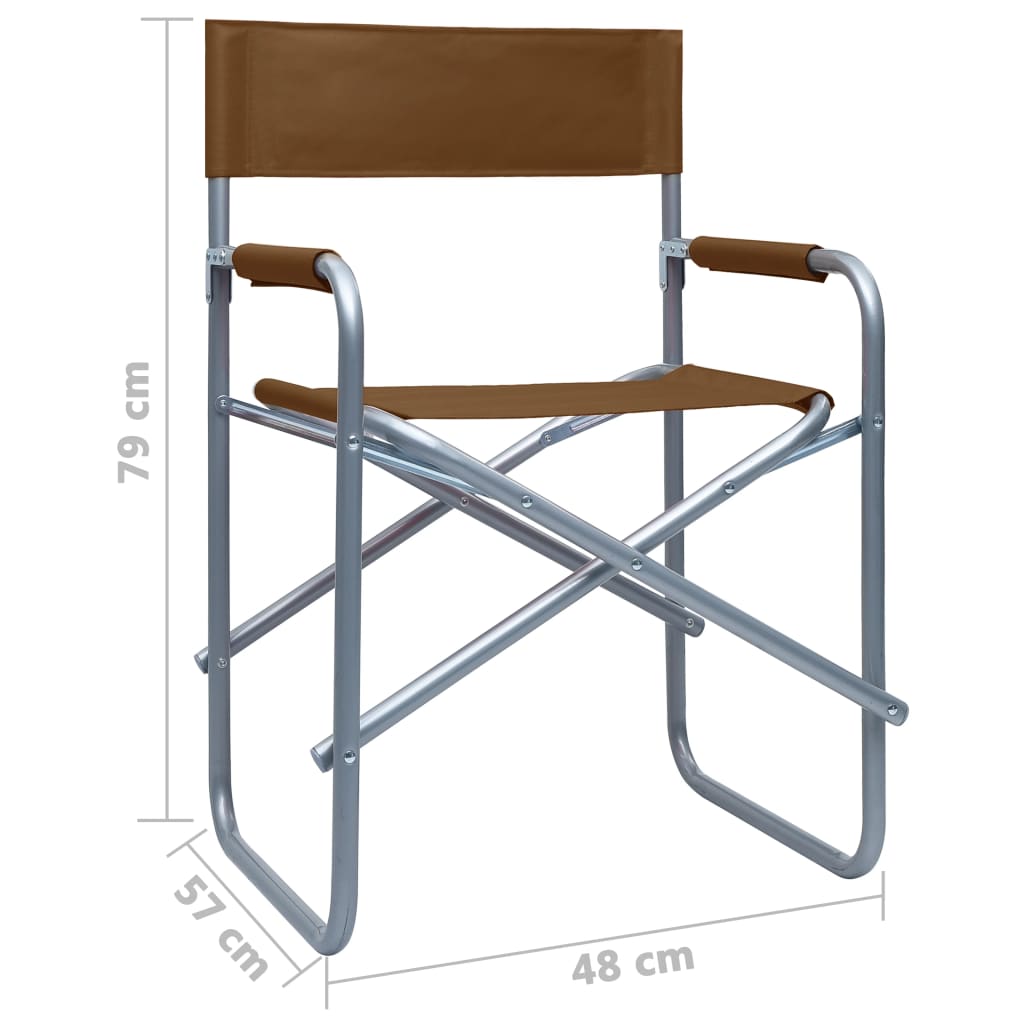 2 db barna acél rendezői szék