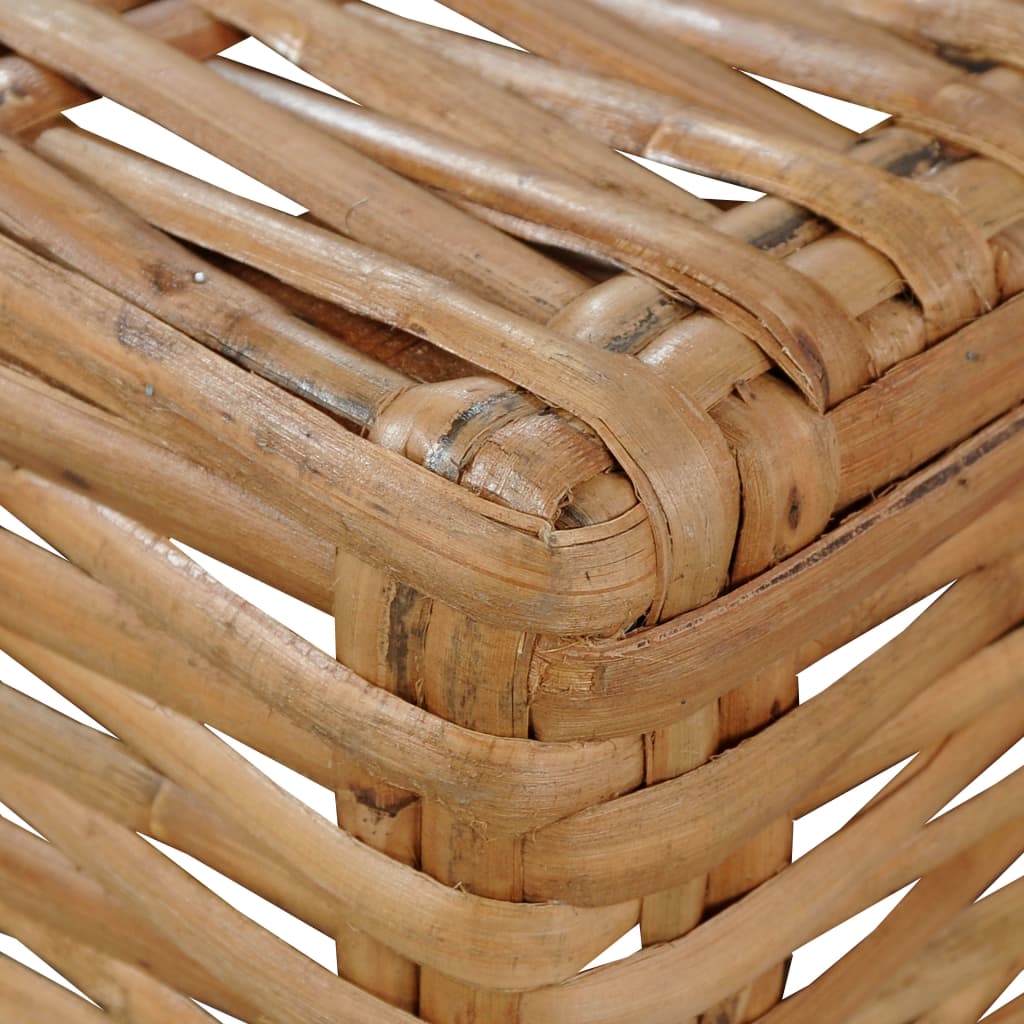 Természetes színű rattan karfa nélküli fotel párnával Természetes színű rattan karfa nélküli fotel párnával