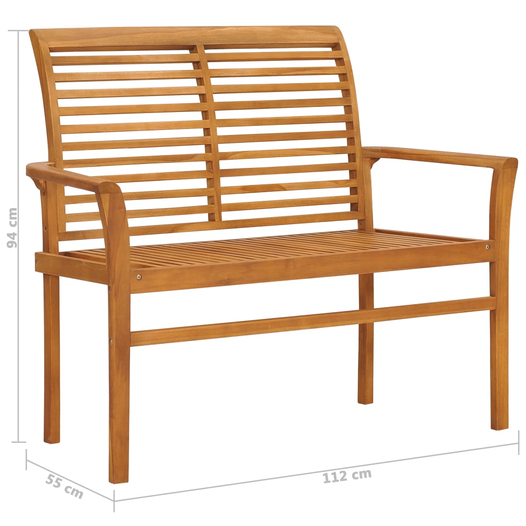 Tömör tíkfa kerti pad 112 cm