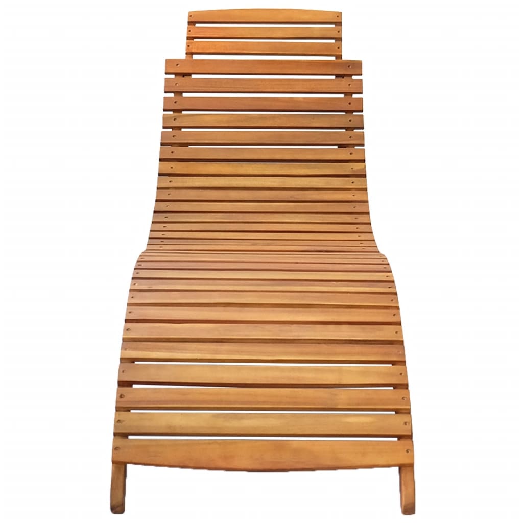 | napozóágy | 1-személy barna 55 x 184 x 64cm tömör akácfa