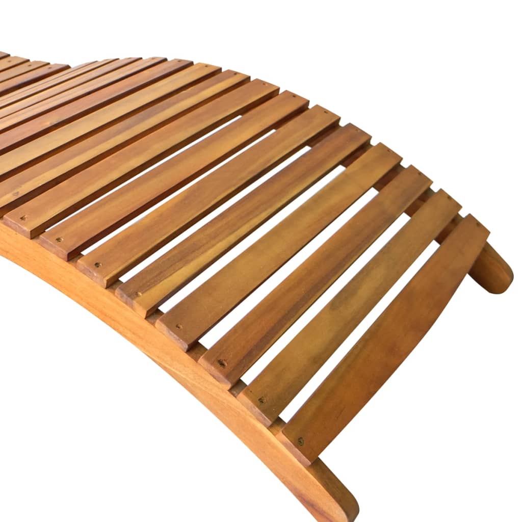 | napozóágy | 1-személy barna 55 x 184 x 64cm tömör akácfa