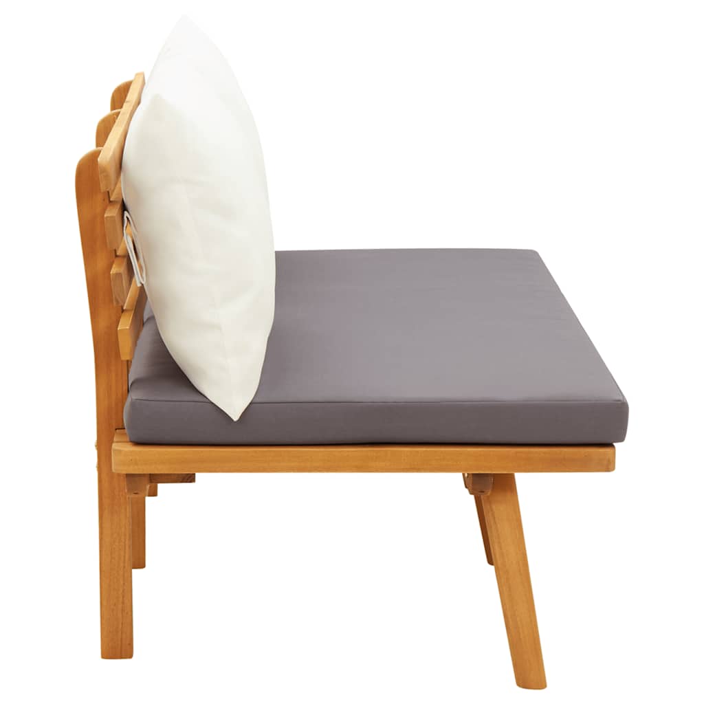 Tömör akácfa kerti pad párnákkal 115 cm