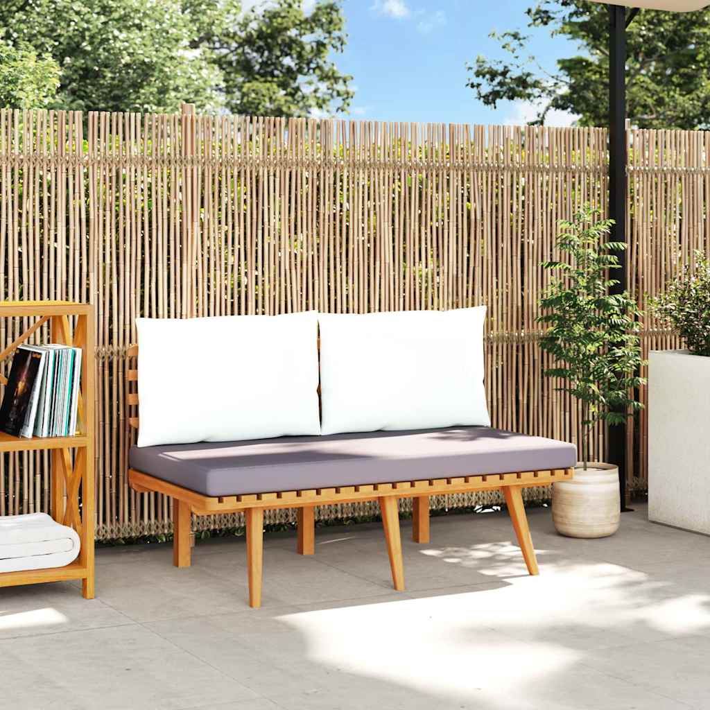 Tömör akácfa kerti pad párnákkal 115 cm