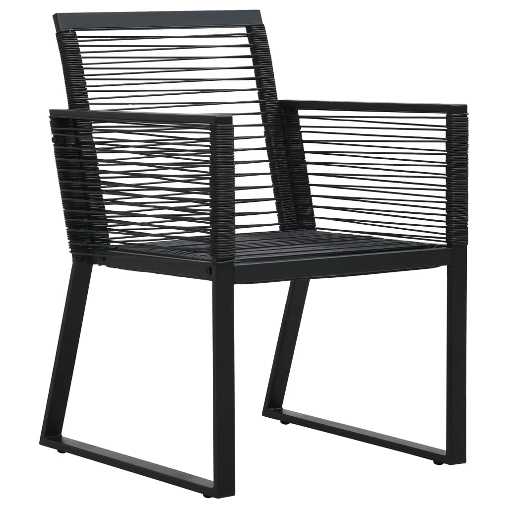 2 db fekete pvc rattan kerti szék