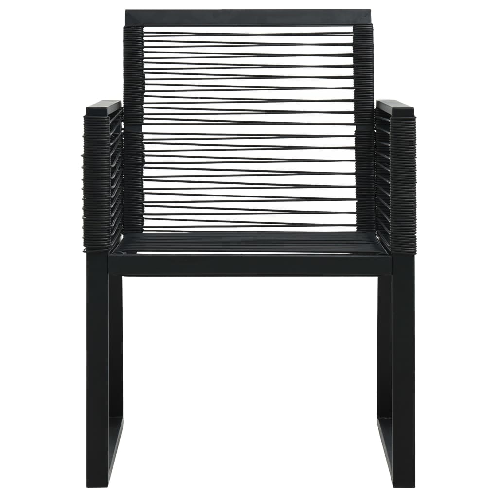 2 db fekete pvc rattan kerti szék