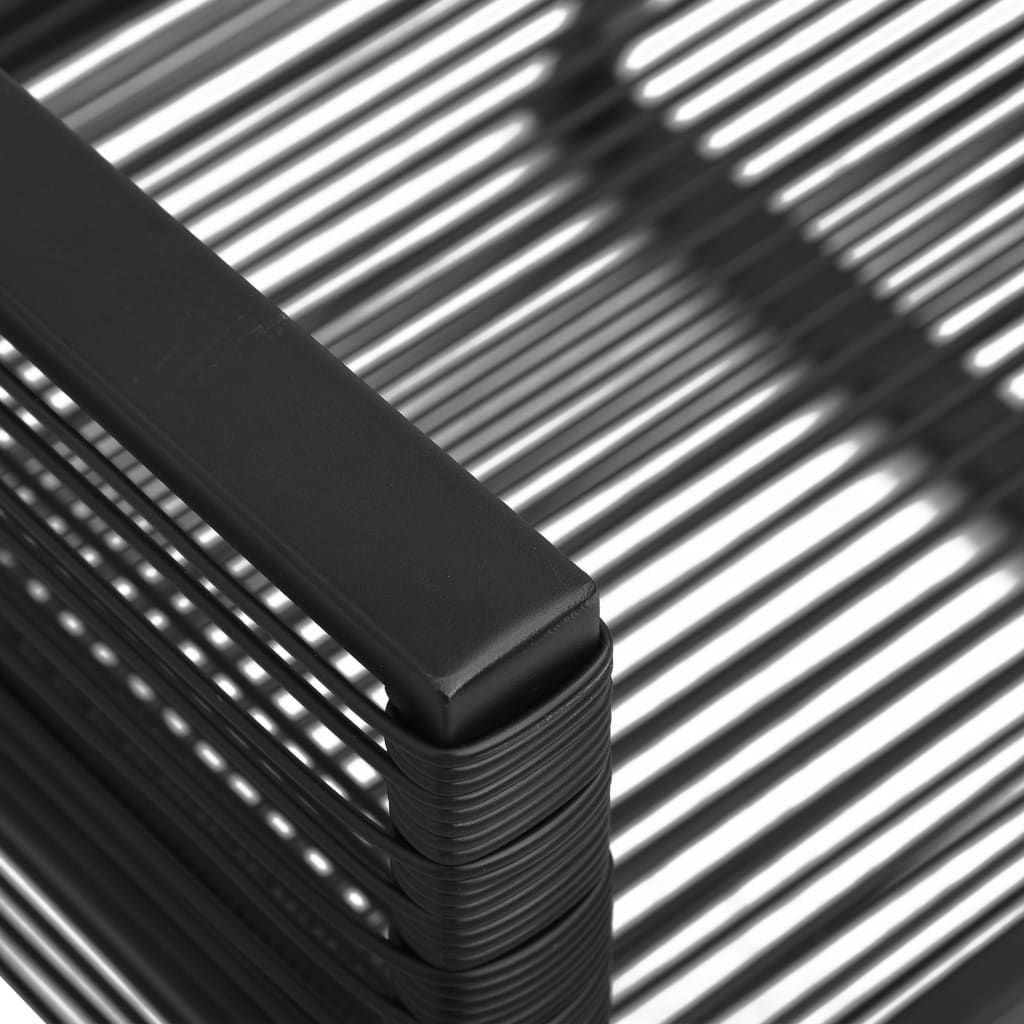 2 db fekete pvc rattan kerti szék
