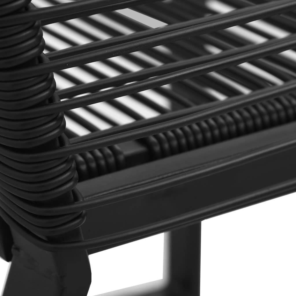2 db fekete pvc rattan kerti szék